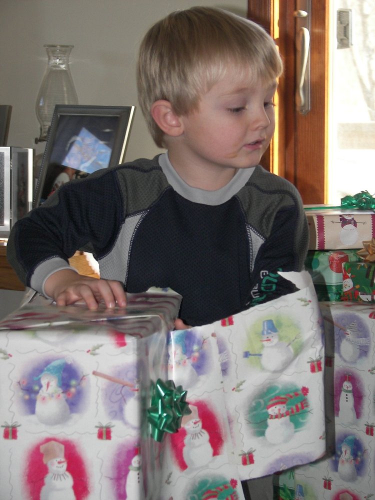 Andrew opening presents