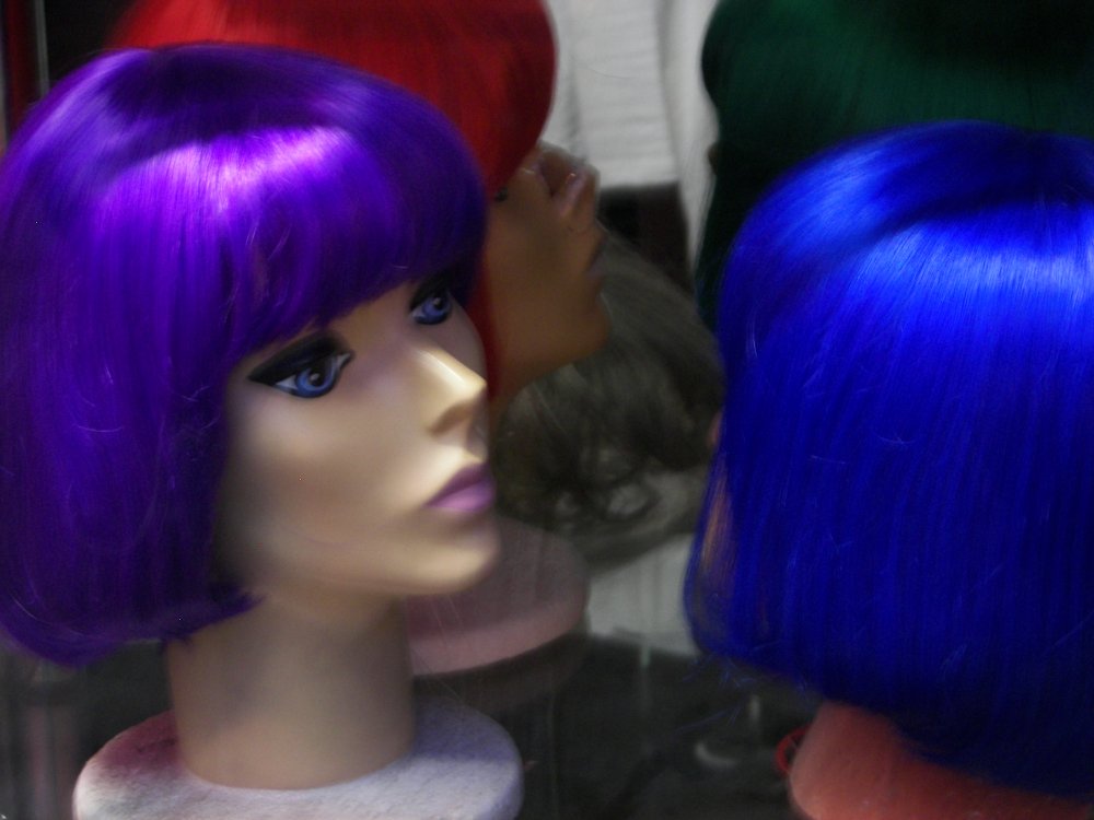 Wigs on Display