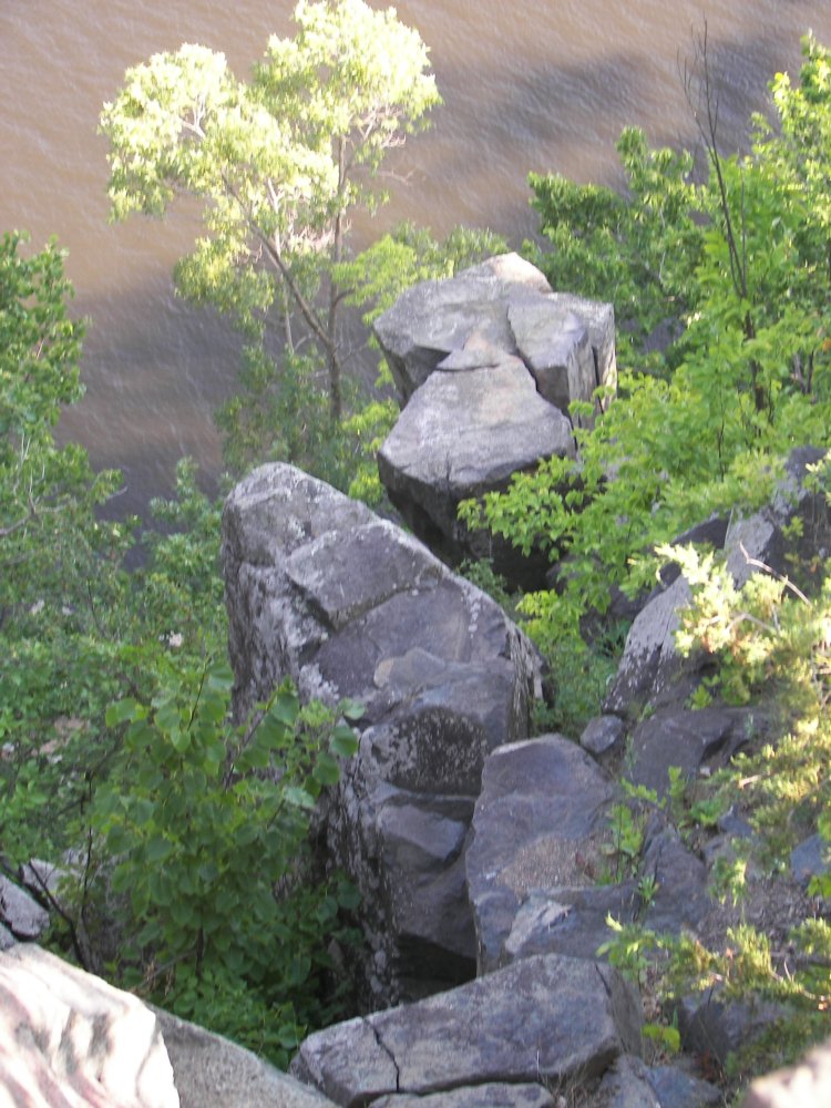 Rocks next to River