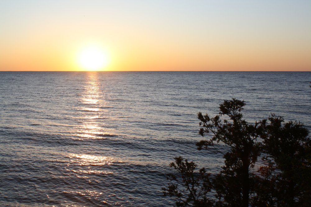 Sunset over Lake Michigan