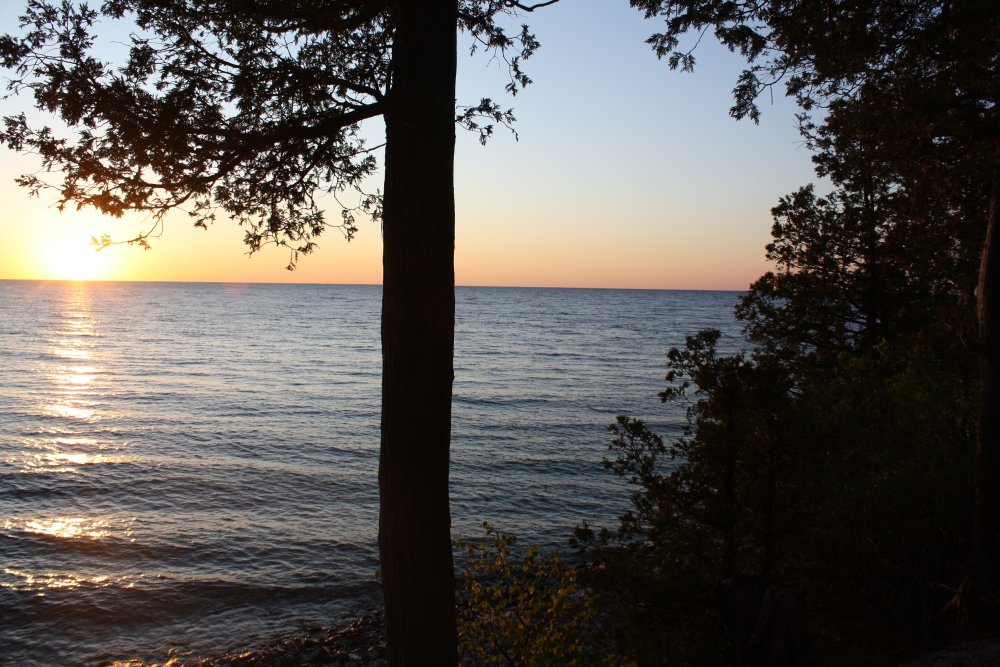 Sunset over Lake Michigan