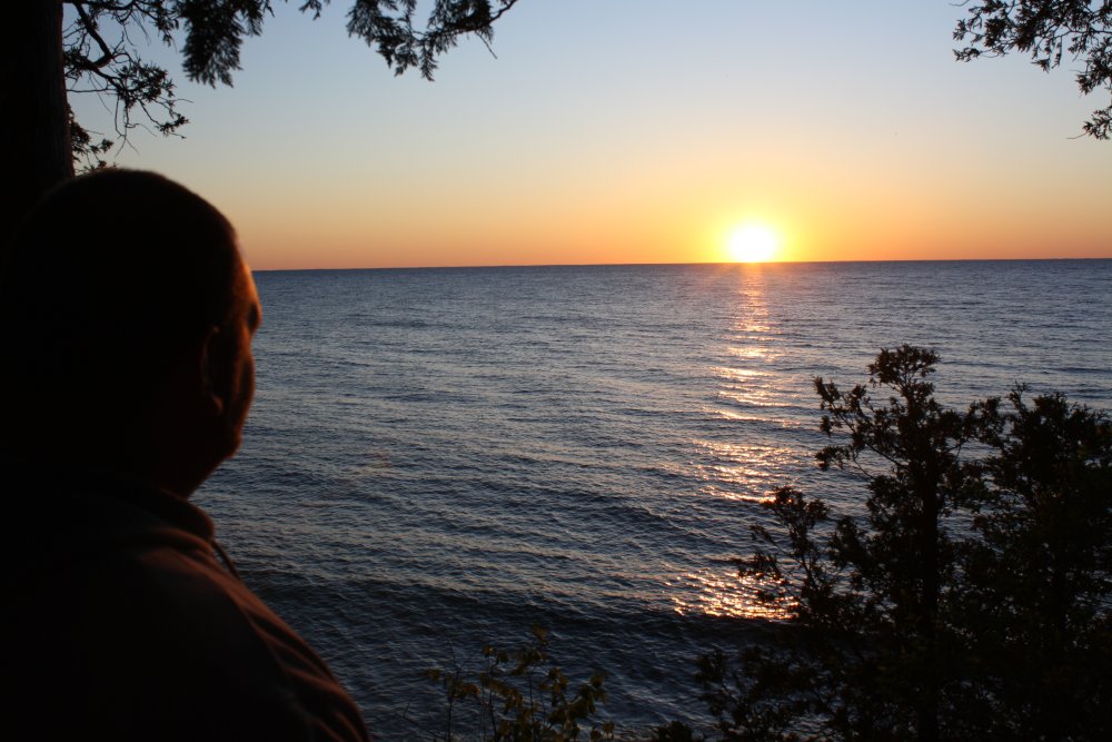 Sunset over Lake Michigan