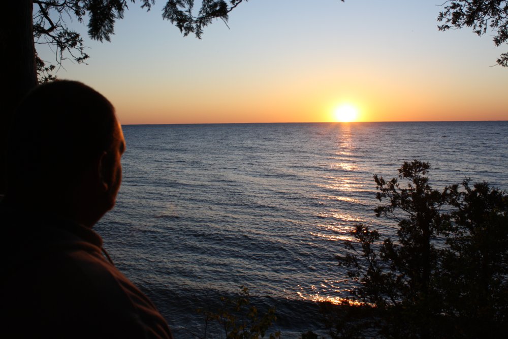 Sunset over Lake Michigan