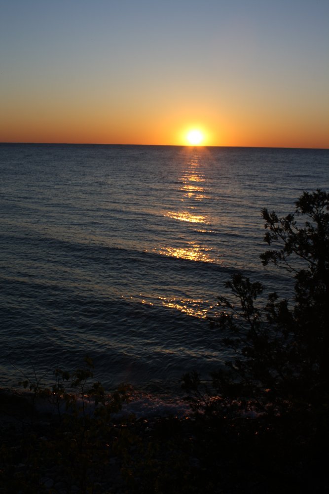 Sunset over Lake Michigan