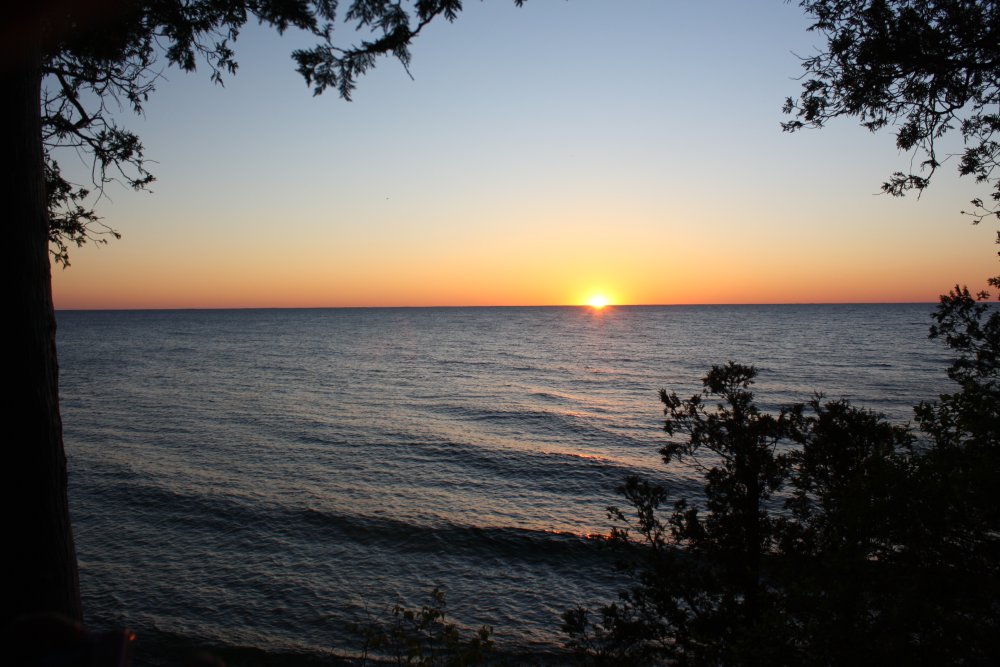 Sunset over Lake Michigan