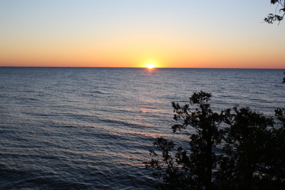 Sunset over Lake Michigan