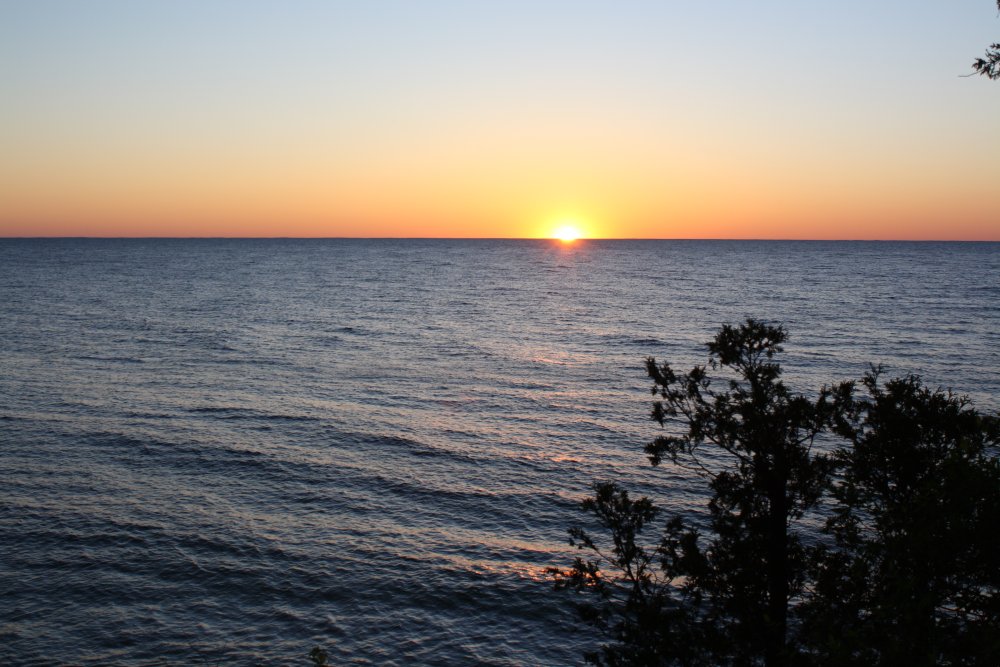 Sunset over Lake Michigan