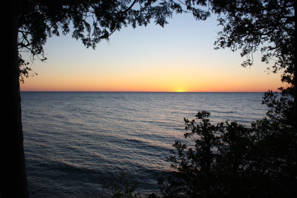 Sunset over Lake Michigan