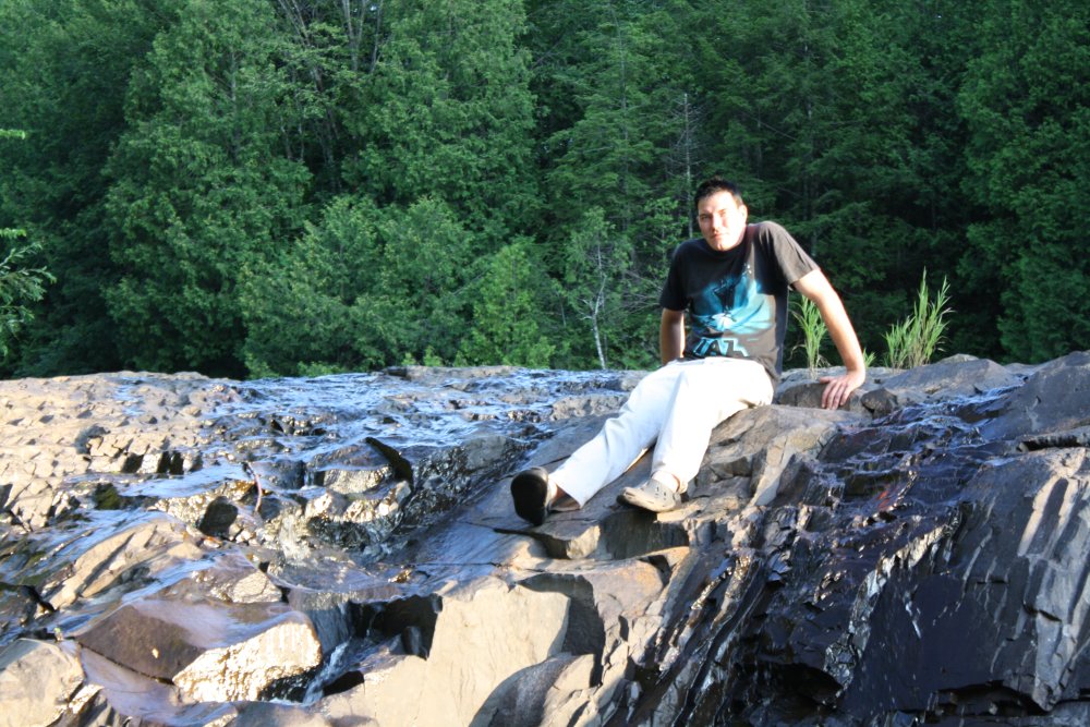 Bobby Nelson at Potato River Falls